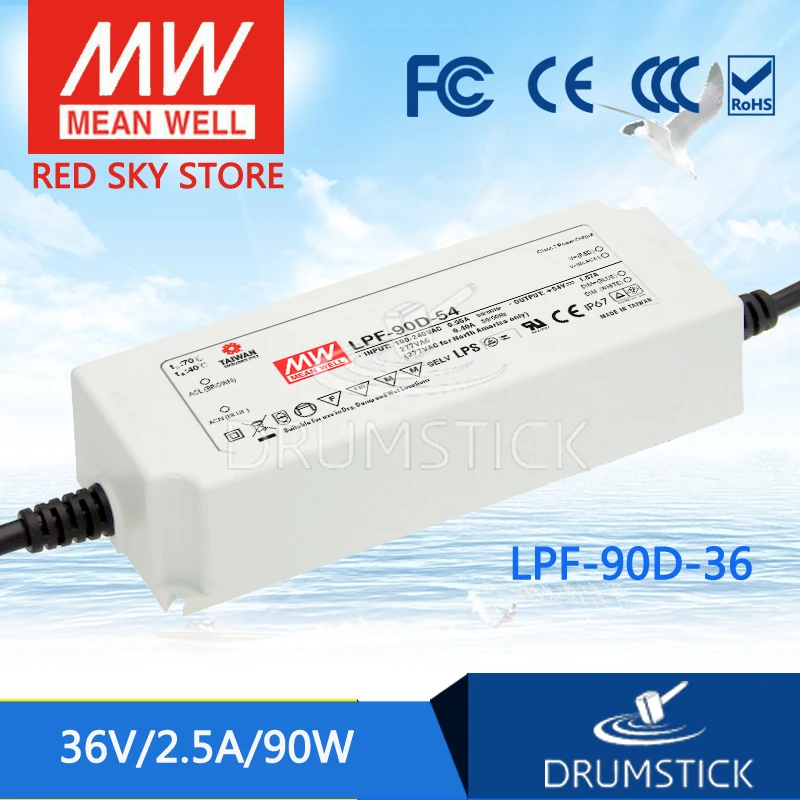 Advantages MEAN WELL LPF-90D-36 36V 2.5A meanwell LPF-90D 36V 90W Single Output LED Switching Power Supply