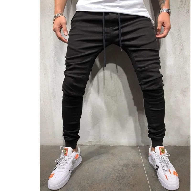 Мужская модная уличная одежда, джинсы в стиле «хип-хоп» Slim Fit карандаши джинсовые брюки мужские Эластичный досуг джинсы локомотив homme