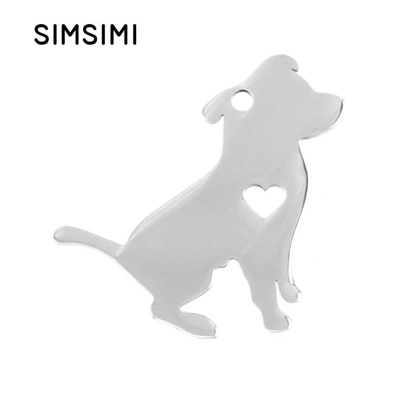Simsimi I love my Dog Parson Russell Terrier Подвеска из нержавеющей стали для щенка удостоверение