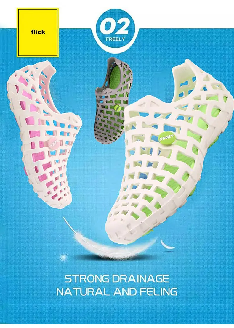 1 (34)Hollow Wading Shoes Breathable Aqua Shoes Beach Sandals Adult Slippers Sport Upstream Shoes Women Diving Socks 
