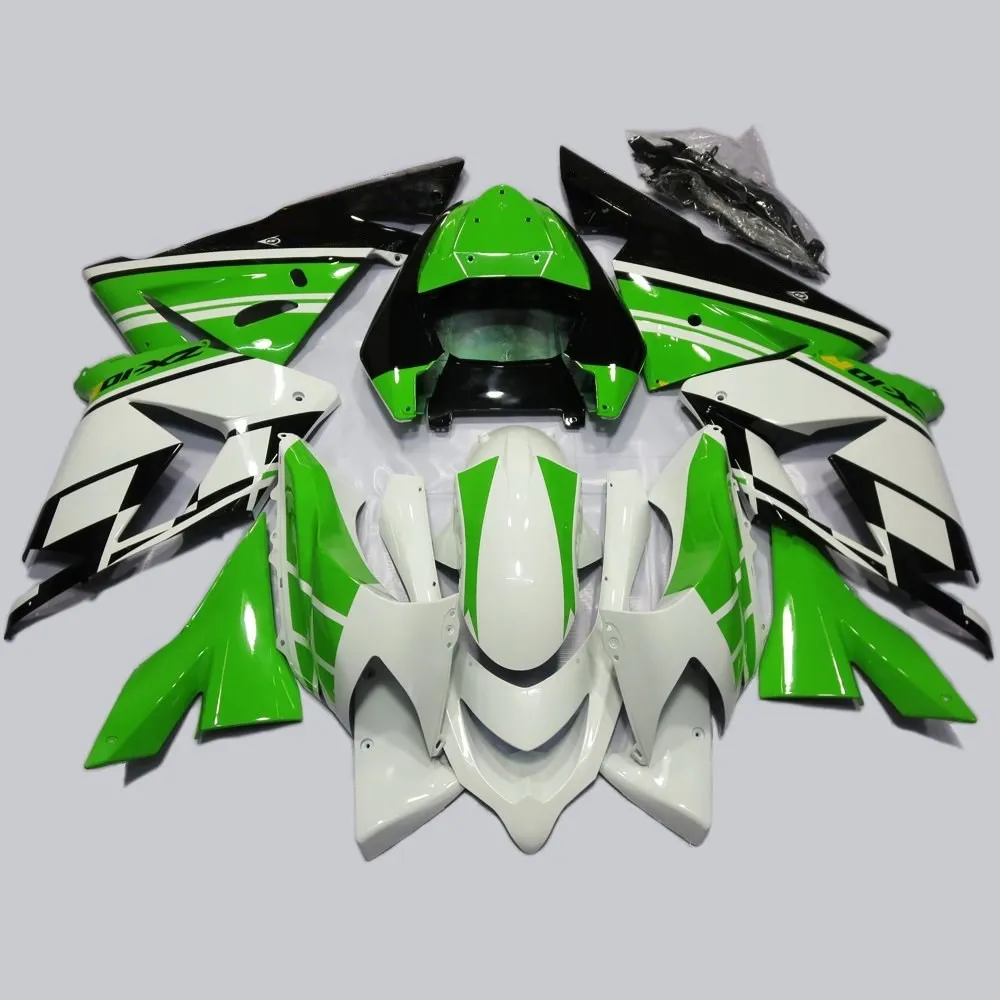 Зеленый кузов Комплект обтекателя Для Kawasaki ZX 10R ZX10R 2004 2005 Ninja ZX-10R 04 05 мотоциклов полный инъекции Обтекатели УФ роспись