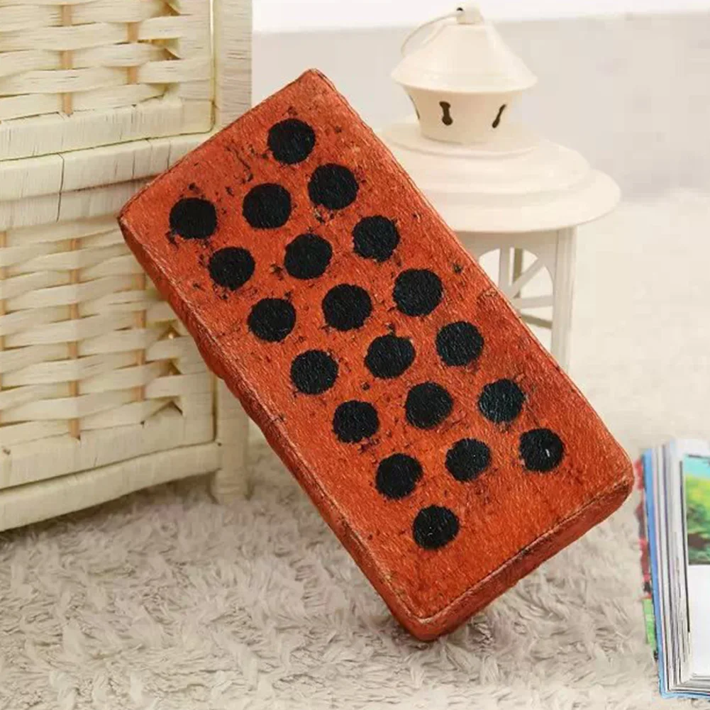 

Red Brick Travel Decorative Portable Neck Office Novelty Nap Pillow Funny Toy Simulation Spoof Vent Props Hollow