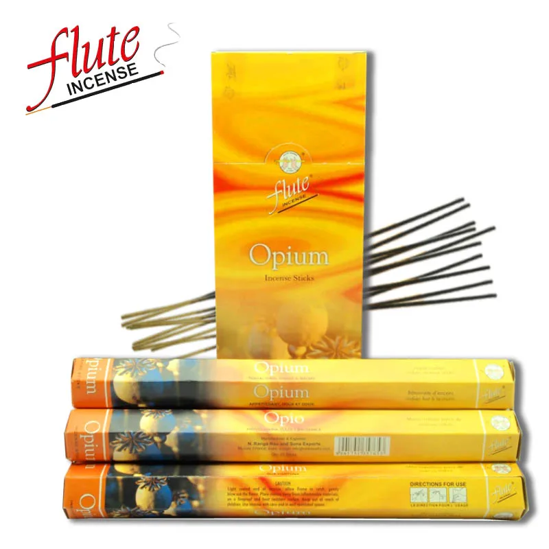

FLUTE 20 Sticks/Pack Opium Aroma Herbal Cored Incense Sticks Handmade From Indian Burning in Tea House For Meditation