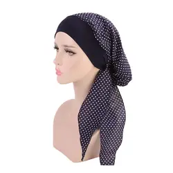 Для женщин Рак химический тюрбан кепки шарф эластичный обёрточная бумага Регулируемый мусульманский хиджаб выпадение волос разноцветны
