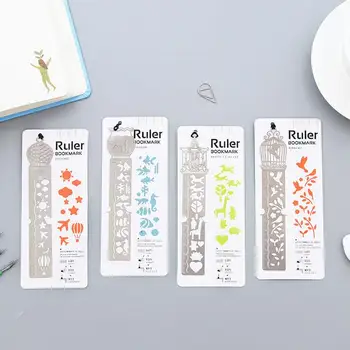 

24 pcs/lot Classical Multi-Function Various Flower Graffiti Templates Stainless Steel Drawing Ruler Promotion Gift Stationery