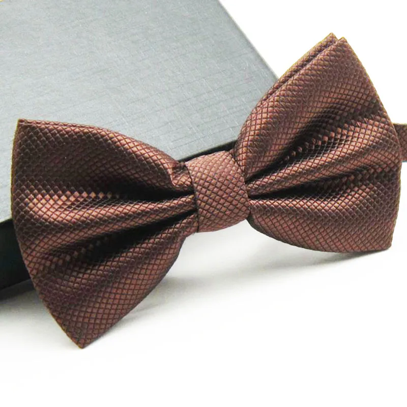 Галстук-бабочка, модная Свадебная вечеринка, для мужчин и женщин, gravata-borboleta, сплошной цвет, галстук-бабочка из полиэстера, Мужская одежда, рубашка, подарок - Цвет: a16 Brown