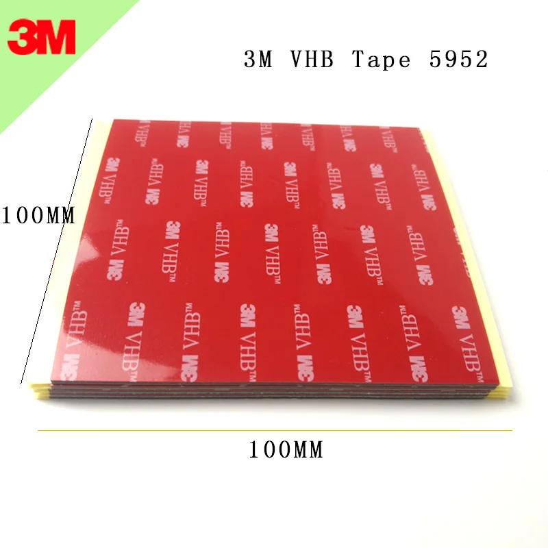 5 шт./лот 3M VHB лента 5952 черная сверхпрочная Монтажная Двухсторонняя клейкая