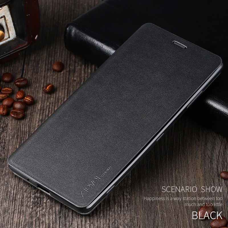  X-Level Leather Case For Sony Xperia XZ3 XZ2 Z2 Original PU Leather Silicone Stand Back Phone Cover