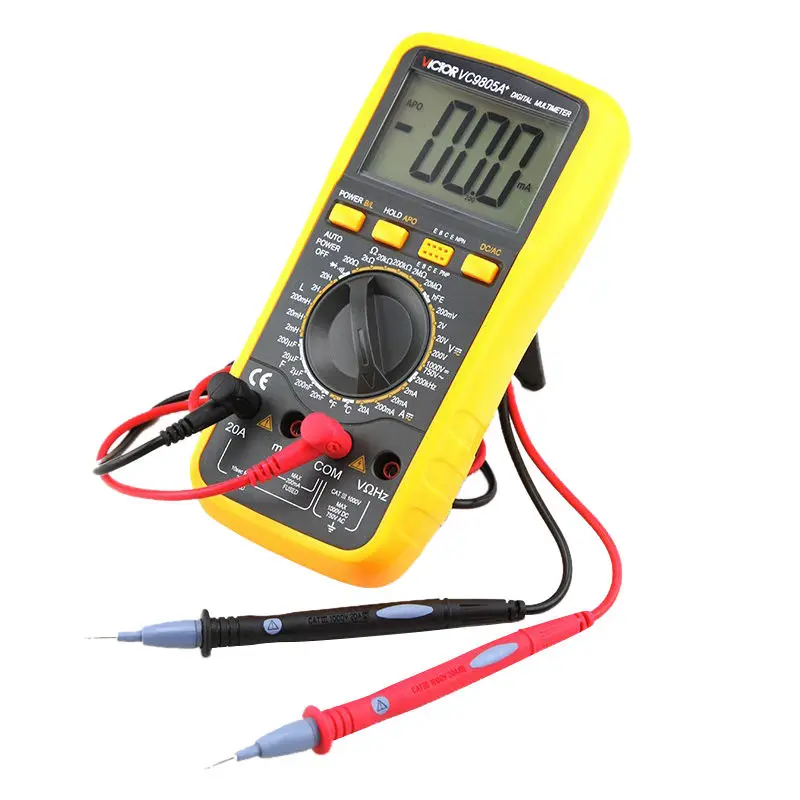 

LIXF Victor Digital Multimeter 20A 1000V Resistance Capacitance Inductance Temp VC9805A+