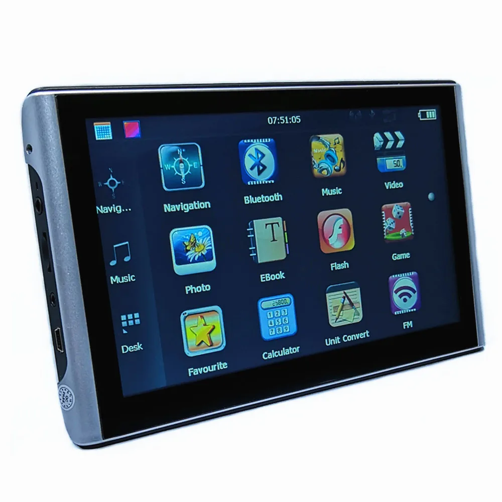 Автомобильный gps навигатор " сенсорный экран 8G Sat nav fm-передатчик бесплатные карты, опционально Bluetooth AV-IN и камера заднего вида - Размер экрана, дюймов: With Bluetooth AVIN