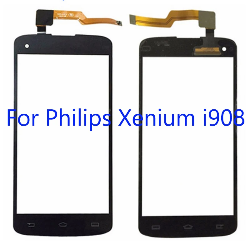 

New For Philips i908 Touch Screen Sensor Front Glass For Philips For Xenium i908 touch Panel Replacement Parts