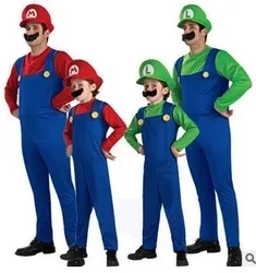 

Super Mario Bros Cosplay Costume Set for Kids Boys Adult Mario Luigi Brothers Fancy Dress Up Party Costume Cute Kids Costume