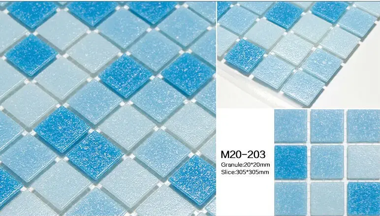 Mixed blue pool mosaic tile (5)