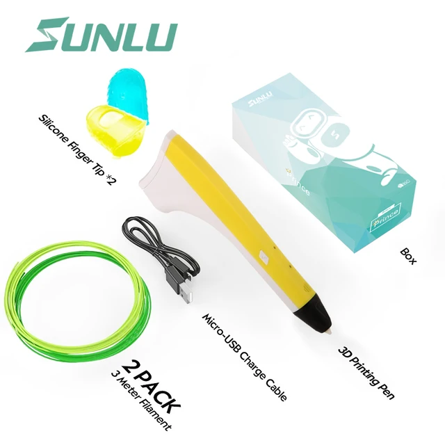 Cheap SUNLU Factory 3D Pen Children Smart Toy 3D Printing Pen USB Charge 2PCS Filament Refills with PLA/PCL Best Gift 3D Pens
