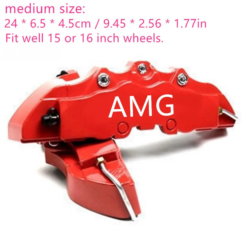 A M G Red Medium 2 шт./лот ABS модифицированный тормозной суппорт Крышка для abalone Передние Задние плоскогубцы для снятия и установки тормоза суппорт крышка украшения крышка - Цвет: A M G Red Medium