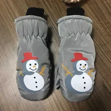 До 5 детей Professional Лыжный спорт перчатки зимние теплые синий черный зеленый оранжевый серый Нескользящие Спорт на открытом воздухе велосипедные перчатки