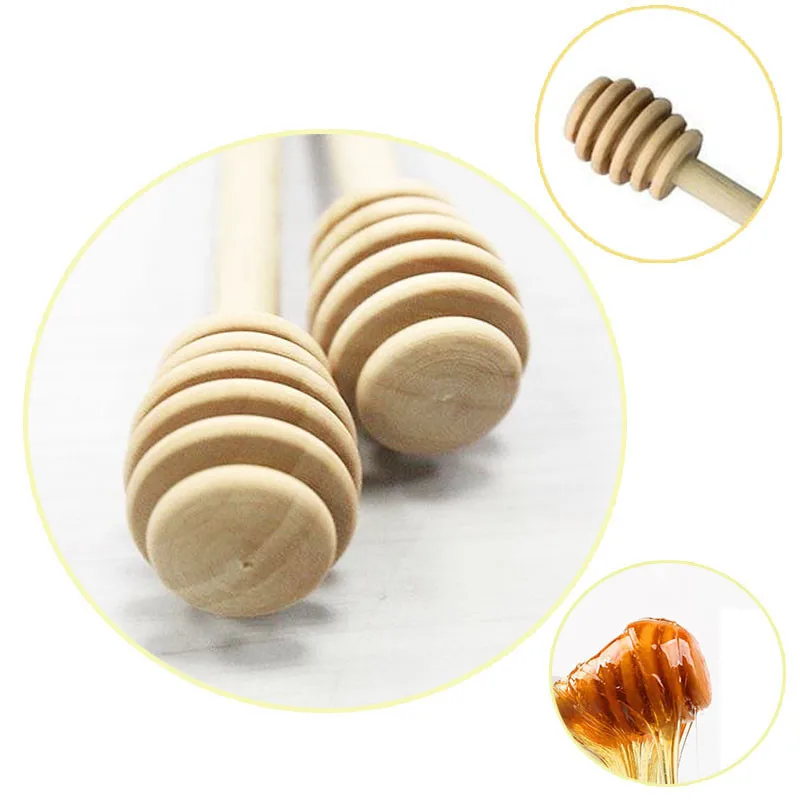 SEAAN высокое качество мед перемешивание Бар Ручка банка ложка практичная 1 шт. деревянная ковша мед длинная палочка поставки мед кухонный инструмент
