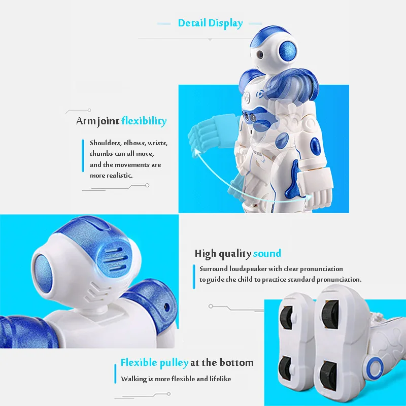 New Intelligent Programming Remote Control Robotica Toy Biped Humanoid Robot For Children Kids Birthday Gift Present