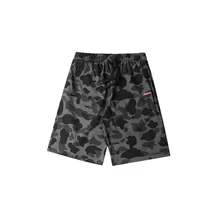 Летняя оранжевая коробка камуфляжные мешковатые военные печати свободные хлопковые эластичные талии узор обычные шорты мужские s шорты мужские пляжные