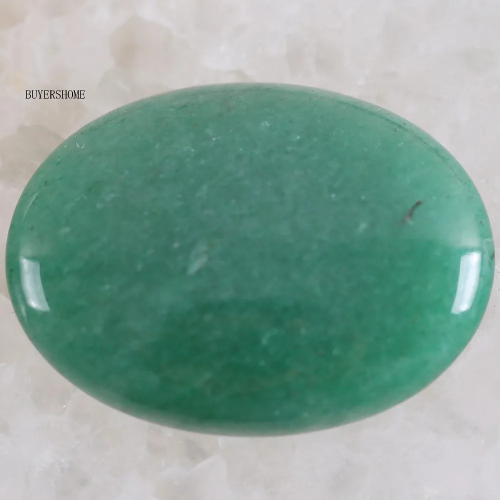 

30x40MM Oval Fashion Jewelry Natural Green Aventurine CAB Cabochon 1Pcs K1688