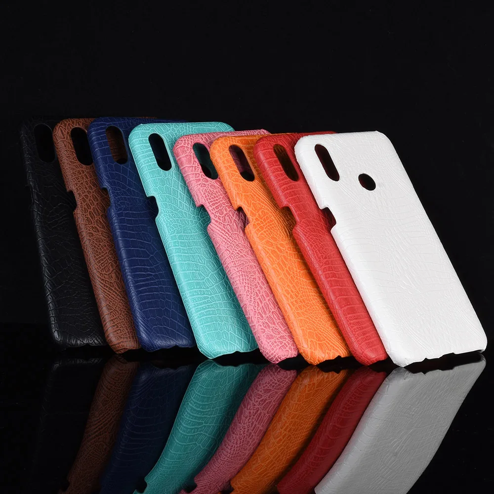 Realme 3 Pro Case Oppo Realme X Lite Retro PU Leather Crocodile Skin Hard Back Cover For Oppo Realme3 Pro RMX1851 Phone Case