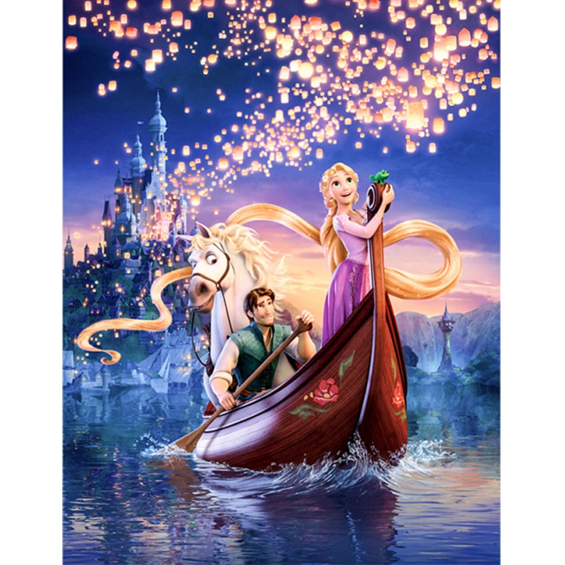 

Rapunzel Diamond Handmade Cross Stitch Pattern Embroidery Pattern Rhinestone Art