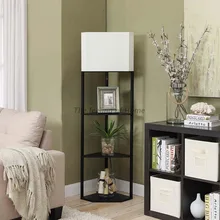 Remote control dimmer corner shelf tea table lamp