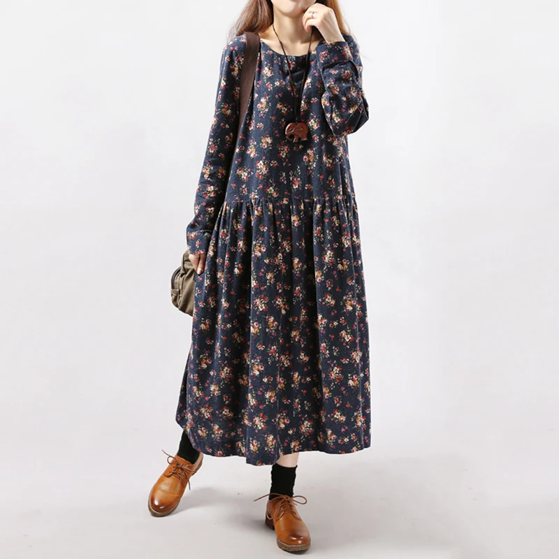 Buy Korean Style Women Autumn Fashion Floral Long