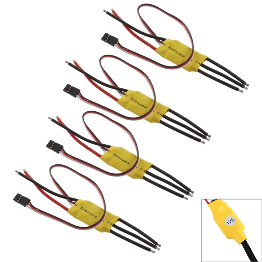 4 шт./лот XXD 10A ESC контроллер скорости бесщеточного двигателя RC BEC 1A для DIY мини дрона квадрокоптера|brushless motor speed