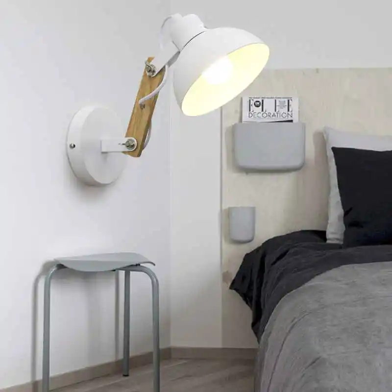 Modern Solid Wood Wall Lamp Simple Study Aisle Staircase Wall Lights
