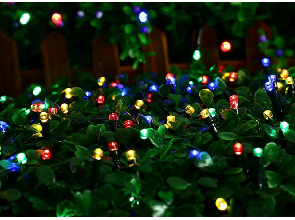 10 м 100 светодиодный гирлянда RGB Рождественская елка сказочные огни Luce ЕС вилка водонепроницаемый домашний сад вечерние украшения для праздника на открытом воздухе