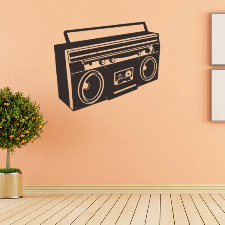 Old Fashioned Radio Vinyl Wall Decal Home Decor Living Room Diy Art Mural Removable Wall Stickers Wall Sticker Removable Wall Stickersvinyl Wall Decals Aliexpress