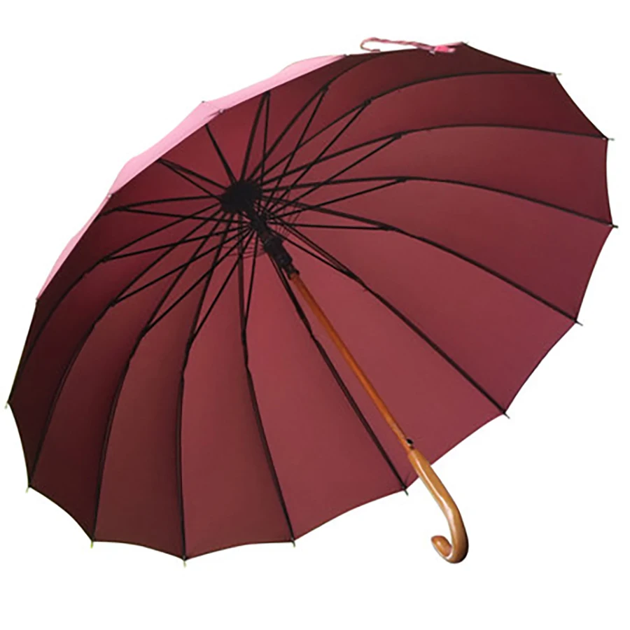 

Wooden Double Long Handle Umbrella Custom Large Rain Big Corporation Umbrella Rain Women Paraguas Hombre Cover Umbrellas 60YS016