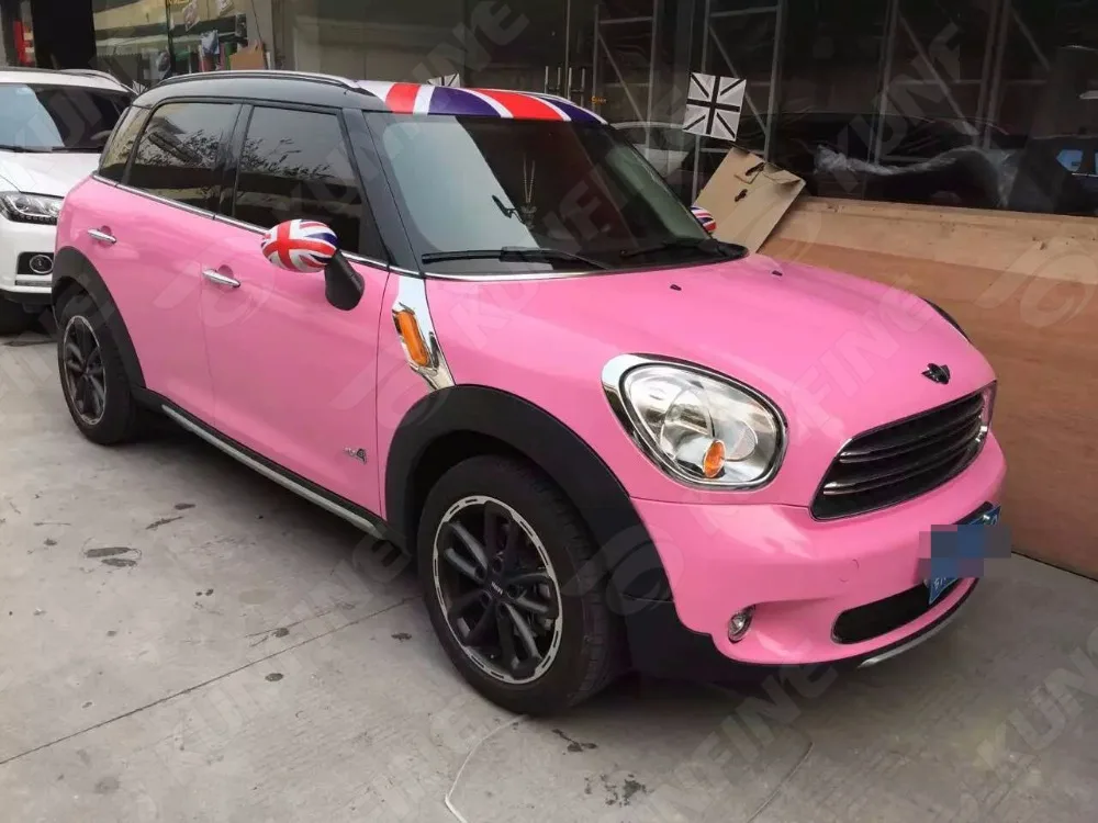 Car Styling Wrap Glossy Pink Car Vinyl film Body Sticker Car Wrap With Air Free Bubble For Vehiche Motorcycle 1.52*20M/Roll junction produce jp luxury reflective windshield sticker ho car auto motorcycle vinyl diy decal exterior window body car styling