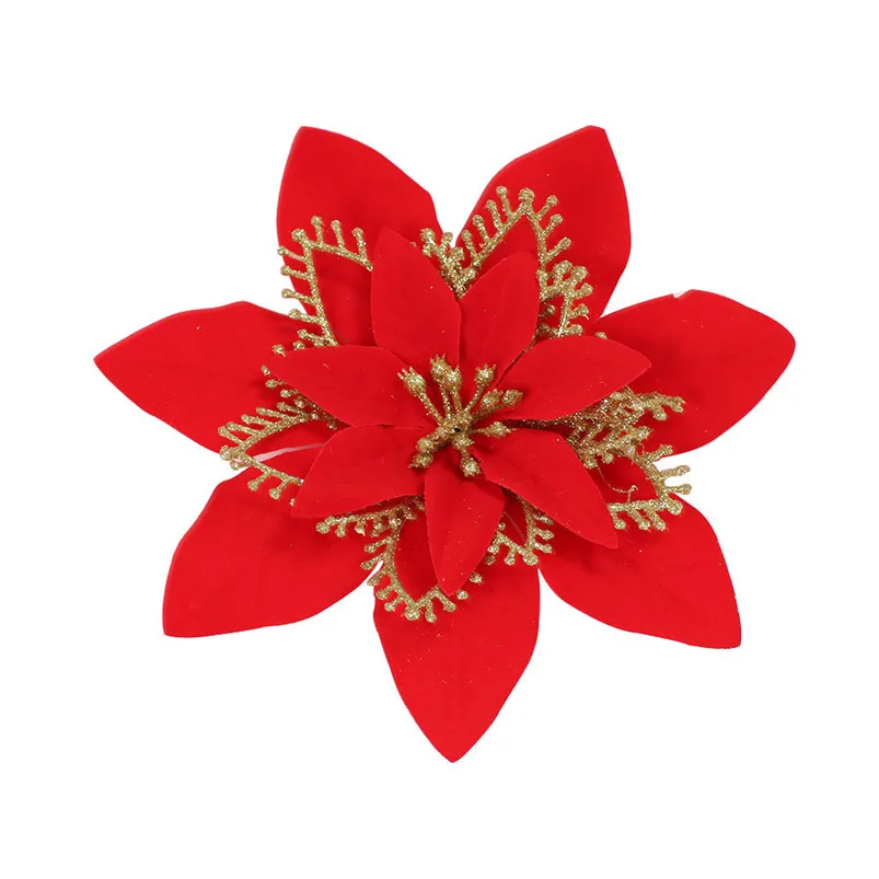 Christmas Tree Ornament Flower Romantic Rosette Hanging Party Decoration New Year Xmas Ornament for home Home Decor #25o26 (7)