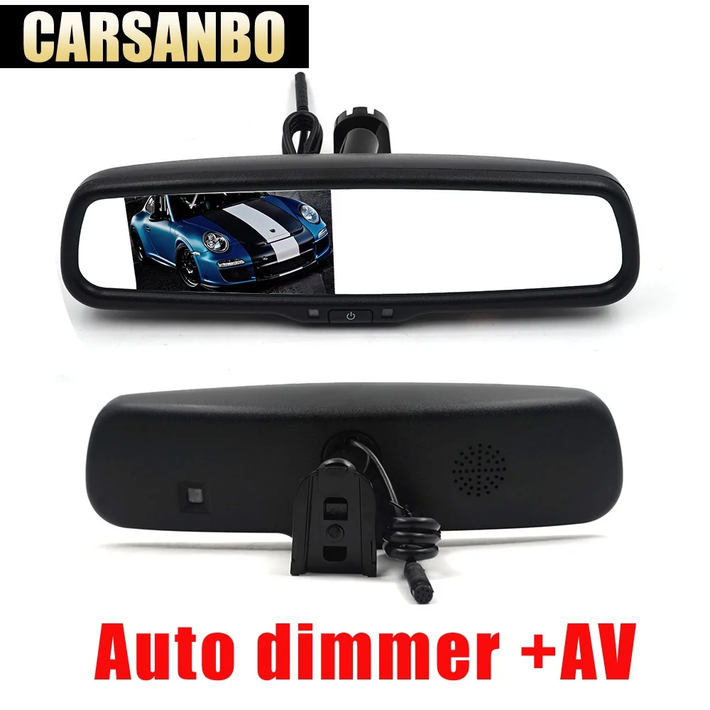

Carsanbo Auto Dimming Rear View Mirror Monitor 4.3 Inch 800*480 Resolution TFT LCD Color Car Monitor Built-in Special Bracket