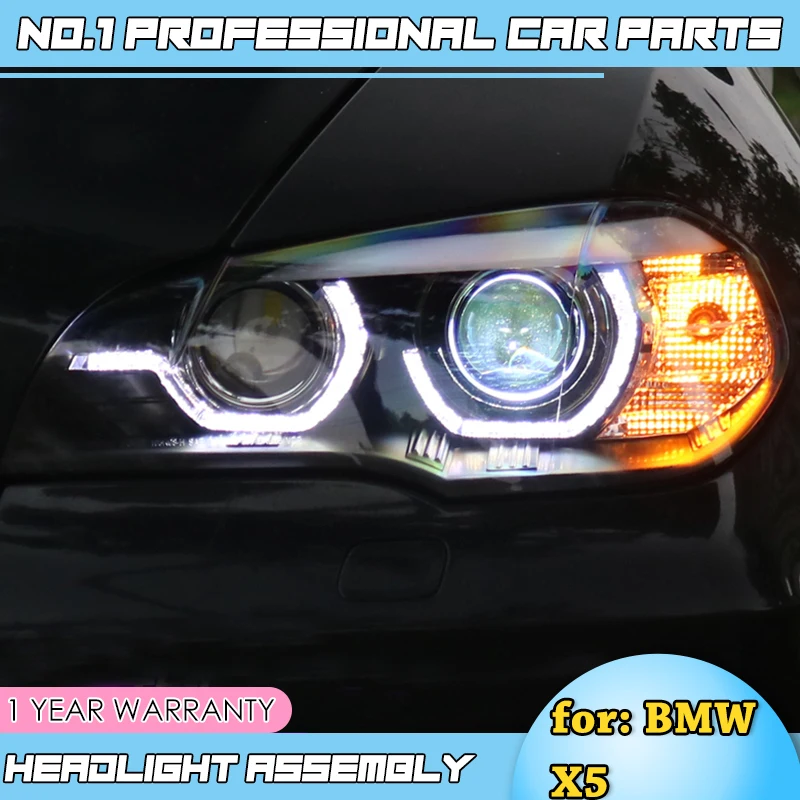  Car accessories Head Lamp for X5 Headlights 2007-2013 E70 Angel Eye Headlight LED DRL Signal Lamp H - 33026682008