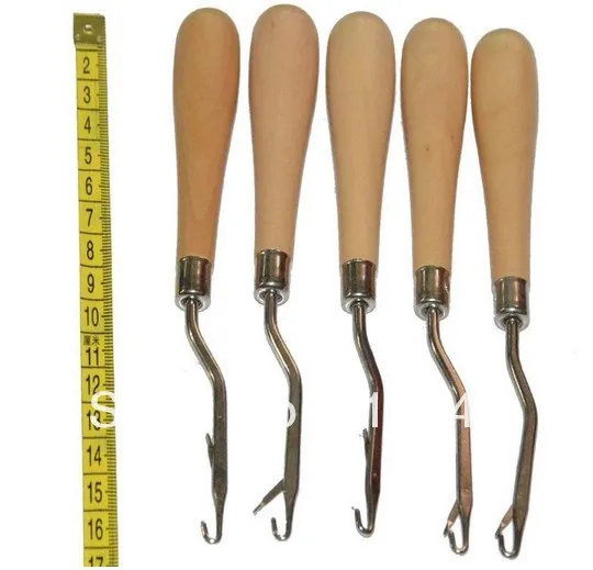 Wholesale Pack of 50Pcs Wooden Handle Crochet Needle Latch Hook,Craft