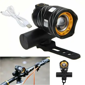 

1x USB Rechargeable XML T6 LED Bicycle Bike Front Lamp Cycling Head Light Torch