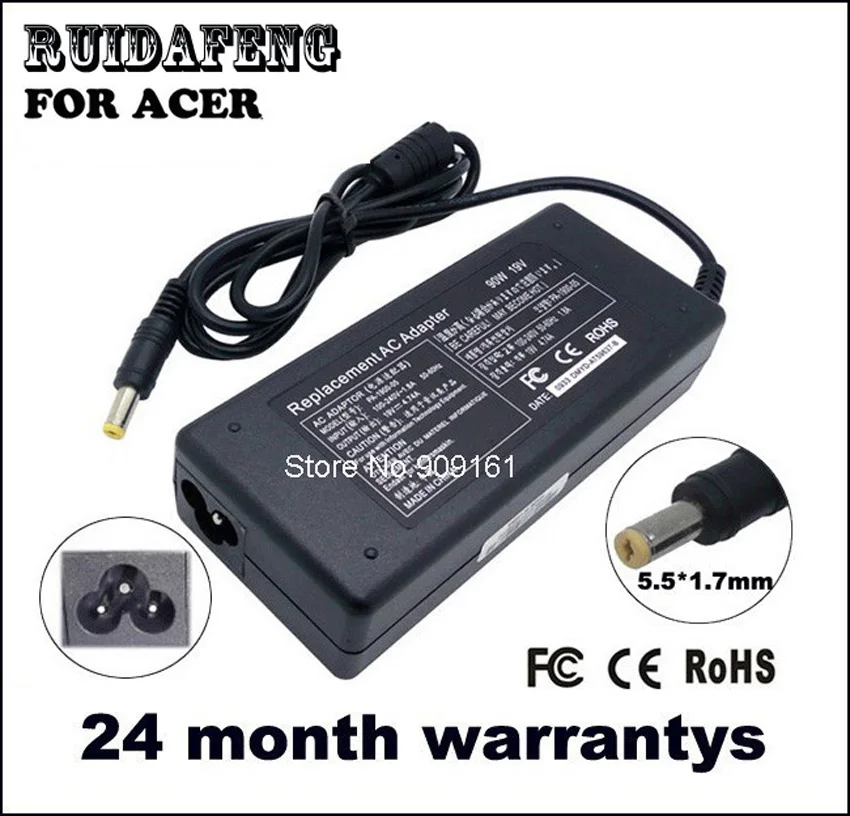 

19V 4.74A 90W POWER SUPPLY AC Adapter Laptop Charger for Acer Aspire 5742G 5745G 5750G 5755G 5920G 5951