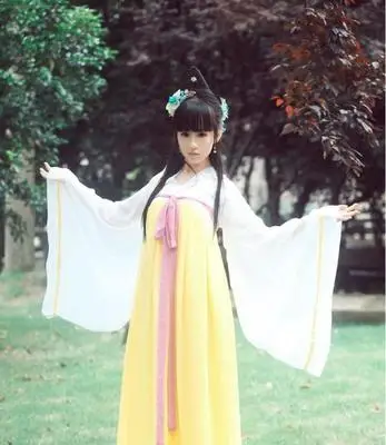 Костюм Hanfu Datang Великолепный Королевский костюм сказочная принцесса Qi подбородок юбка костюм студийная фотография фото