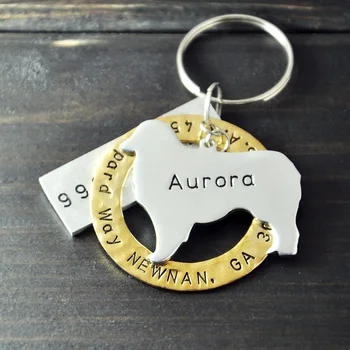 

Personalized Australian Shepherd Dog Tag, Pet ID Tag Hand Stamped, Customized Name Pet Dog Tag, Pet Jewelry