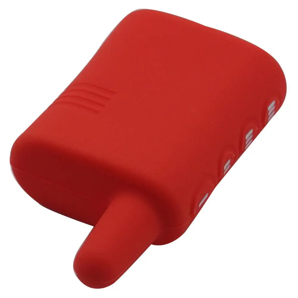 Jingyuqin 10 шт./лот для Scher-Khan Magicar A/B силиконовый чехол для ключей двухсторонняя автосигнализация Scher Khan A/B жк-пульт дистанционного управления брелок крышка - Название цвета: Красный