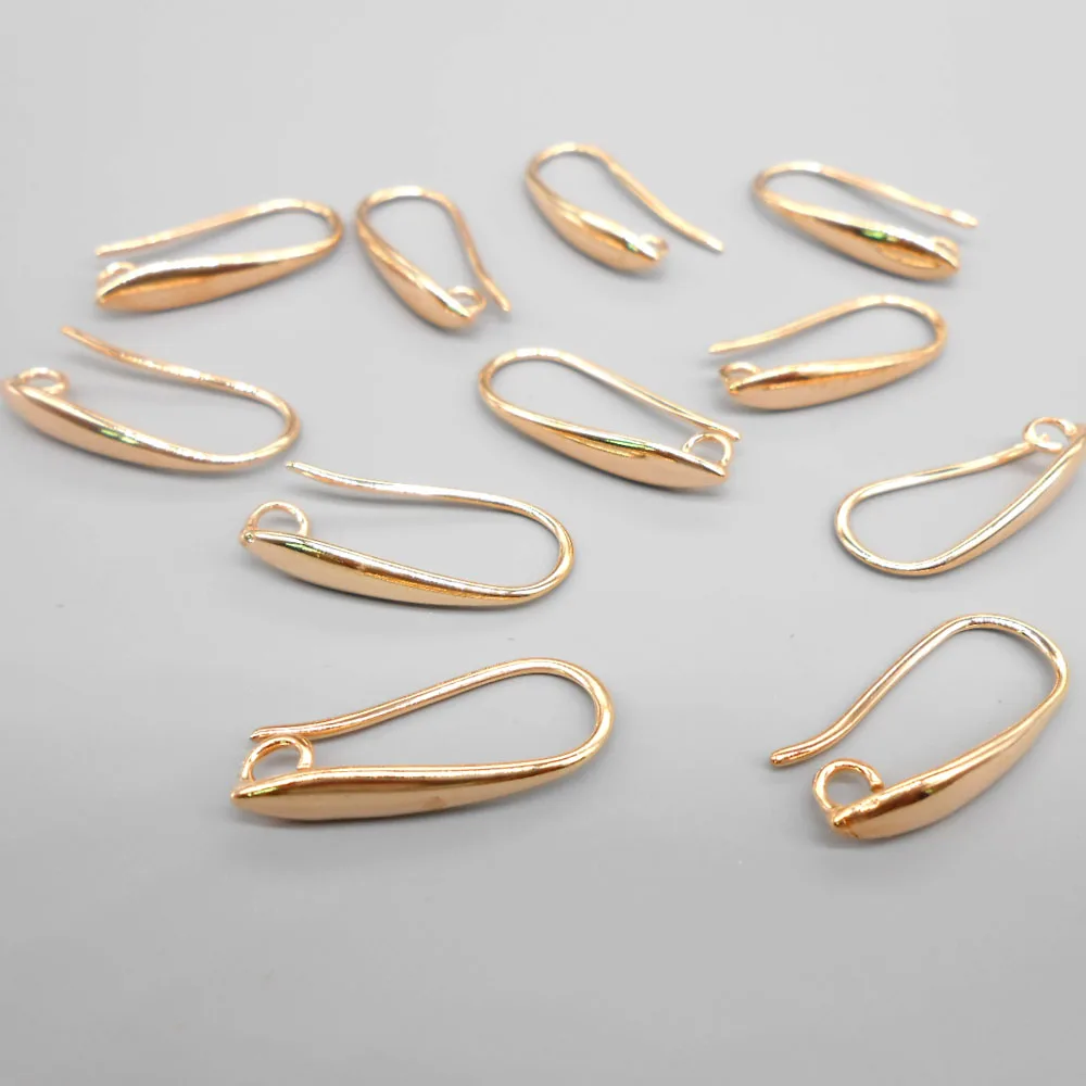 Top Quality 50pcs/lot Rose gold smooth Earrings Findings For DIY