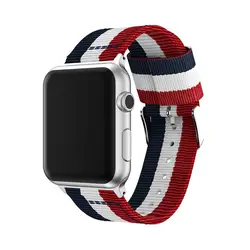 Нейлоновый ремешок для Apple Watch band 4 42 мм/44 мм iwatch band 3 38 мм/40 мм correa плетеная холщовая ткань запястье браслет ремень аксессуары