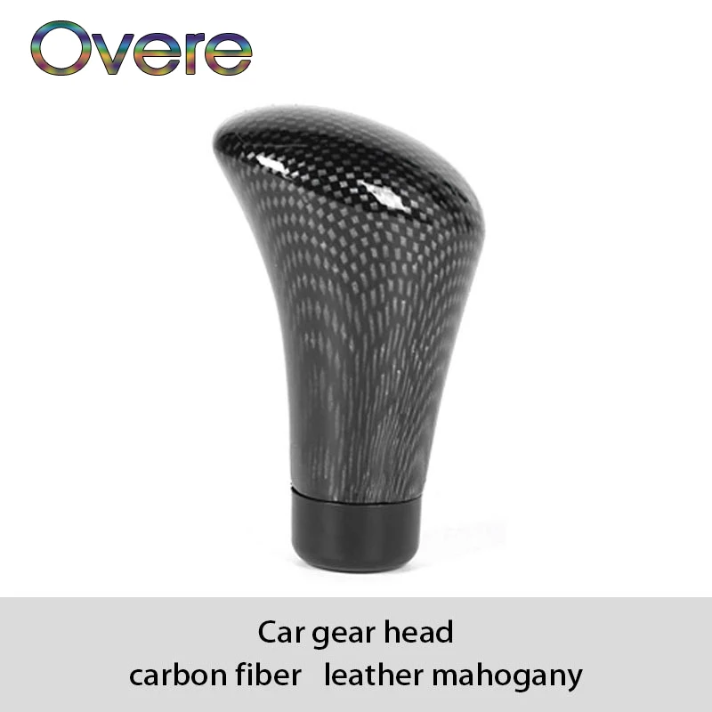 

Overe NEW 1PC Carbon Fiber Car Gear Knob Shift Lever Cover For Renault Megane 3 Duster Captur Chevrolet Cruze Aveo Captiva