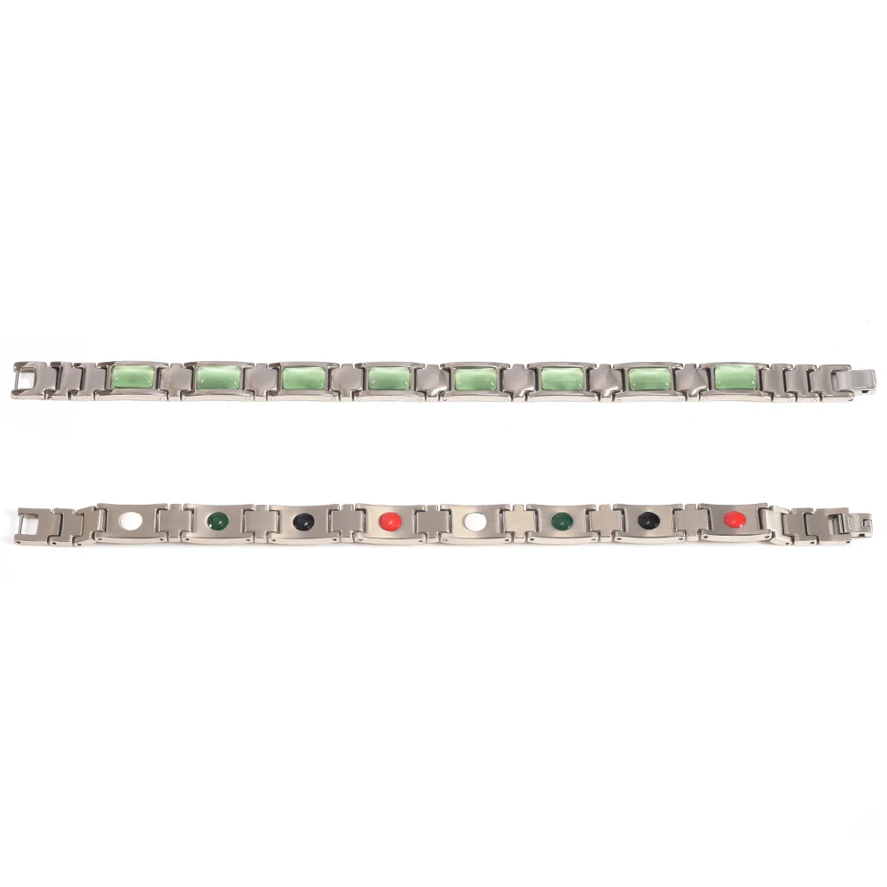Wollet Jewelry День Святого Валентина кошачий глаз 5 в 1 чистый титан магнитный браслет для женщин мужчин пара здоровье и гигиена Исцеление