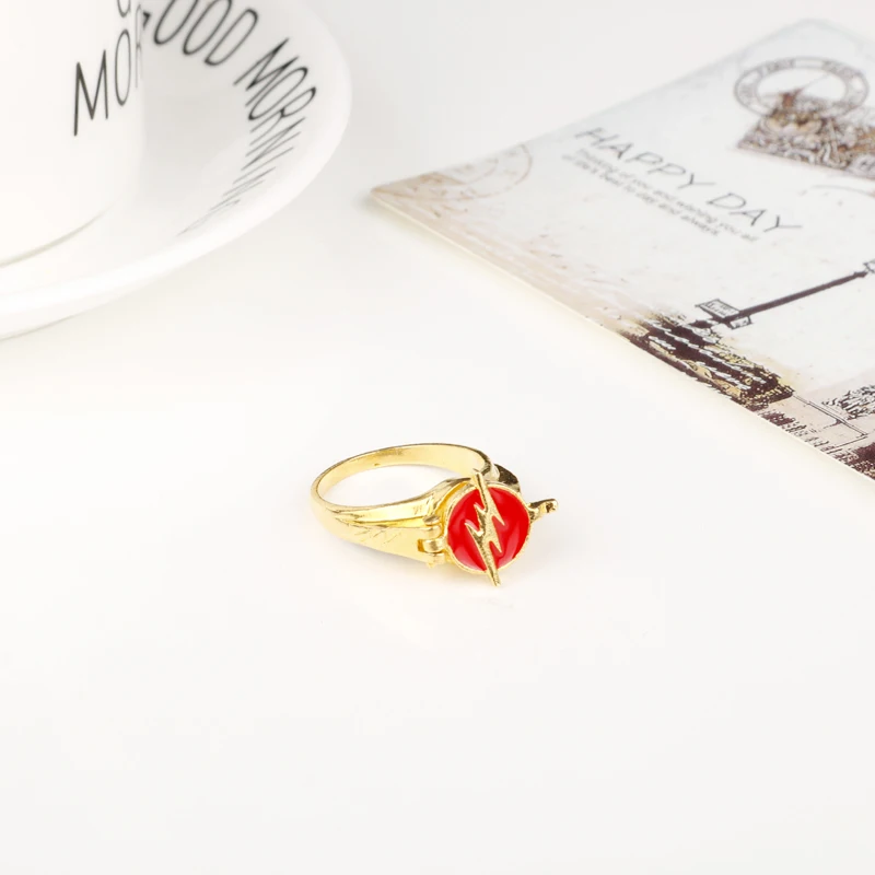 MQCHUN флэш супергерой кольцо с золотым цветом флэш освещение логотип кольцо мужчины и женщины фильм комические ювелирные изделия-25