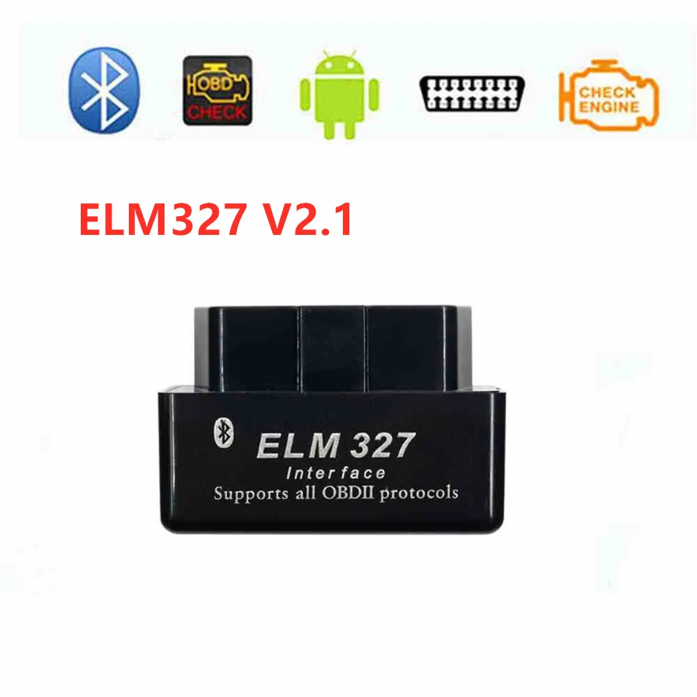 Лучшая цена Супер Мини ELM 327 Bluetooth V2.1 ELM327 V2.1 адаптер автомобильный диагностический инструмент считыватель кодов сканер для Android/Symbian