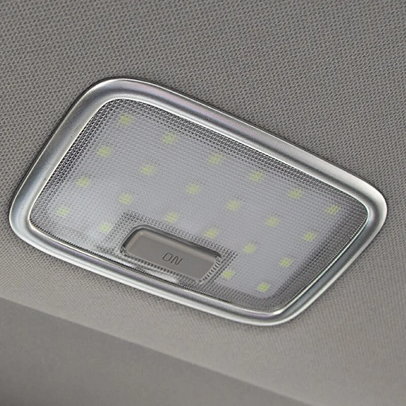 For-Hyundai-Elantra-Avante-2016-2017-6TH-ABS-Chrome-Car-Interior-Roof-Reading-Lamp-Cover-Overlay